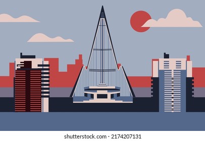 Hitos e ilustraciones de la ciudad de Pyongyang 