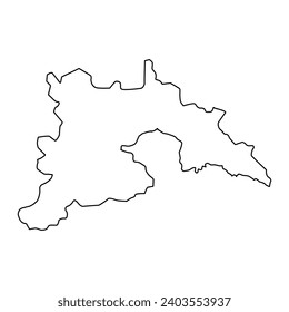 Mapa de Pyongyang, división administrativa de Corea del Norte. Ilustración vectorial.