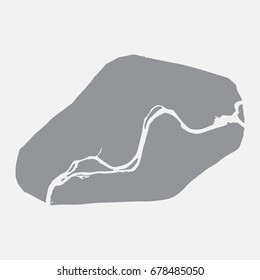 Pyongyang city map in gray on a white background