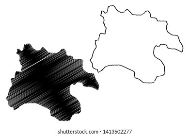 Pyongyang Directly Governed City (Democratic Peoples Republic of Korea, DPRK, DPR Korea, Provinces of North Korea) map vector illustration, scribble sketch Pyeongyang map