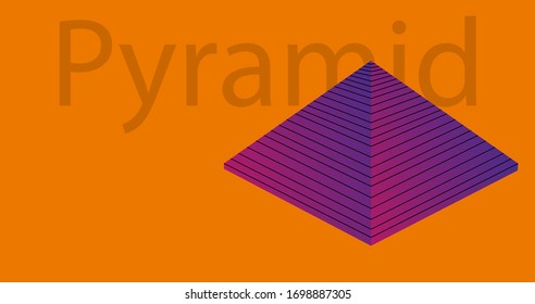 pyramid 3d 4k size backround or wallpaper 