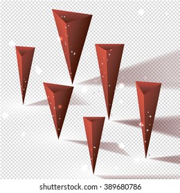 Pyramid 3D on a transparent background. Infographics.Elements. Vector.
