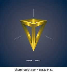 Pyramid abstract background. Vector illustration