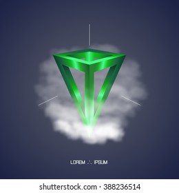 Pyramid abstract background. Vector illustration