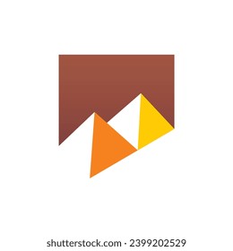 pyramid abstract simple element logo
