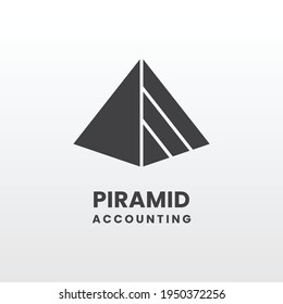 pyramid accounting logo vector design. a unique, exclusive, elegant, professional, clean, simple, modern logo. It would be perfect for your company