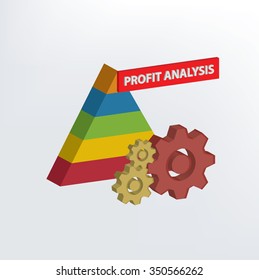 Pyramid analysis design,three dimension,vector