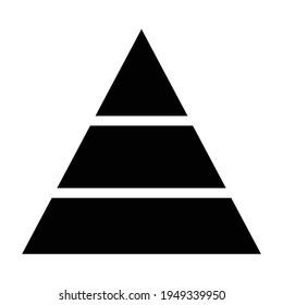Pyramid analysis report icon, Vector graphics