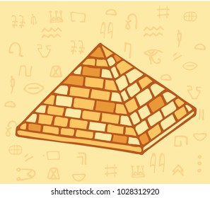 Pyramid of ancient Egypt of blocks