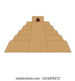 Pyramid of ancient Maya and Aztec Indians in Mexico