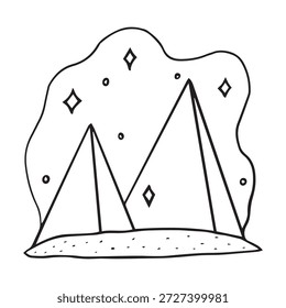 pyramid assets in the desert representation of the middle east.
