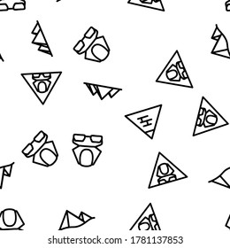 Pyramid Attraction Vector Seamless Pattern Thin Line Illustration