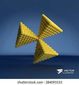 Pyramid of balls. 3d vector illustration. Can be used for marketing, website, presentation.