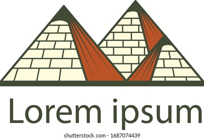 Pyramid Brand Logo Design Vector