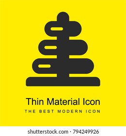 Pyramid bright yellow material minimal icon or logo design
