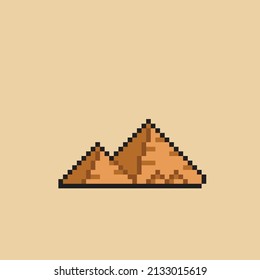 pyramid building in pixel style