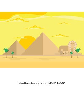 pyramid building vector illustration design