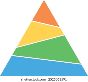 Pyramid business diagram template. Blank color chart