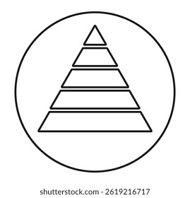 Pyramid chart collection. Triangle pyramid chart. Maslow layer diagram. Vector business illustration isolated