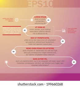 Pyramid chart with five levels in blueprint style. Vector Illustration EPS10