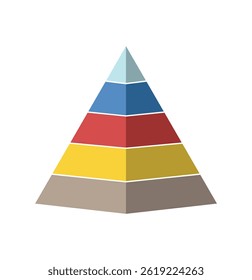 Pyramid Chart. Flat Vector Icon illustration. Simple black symbol on white background. Pyramid Chart sign design template for web and mobile UI element. EPS 10