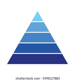 Pyramid Chart Graph Infographics Diagram Icon Vector On White Background