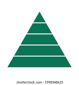 pyramid chart graph infographics diagram icon vector on white background