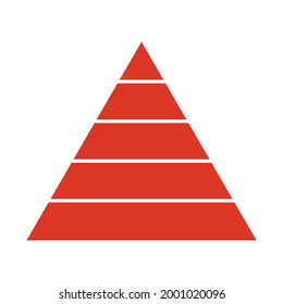 pyramid chart graph infographics diagram icon vector on white background
