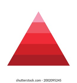 pyramid chart graph infographics diagram icon vector on white background