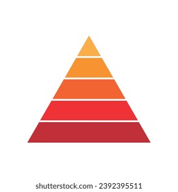 pyramid chart graph infographics diagram on white background