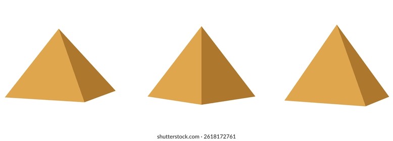 pyramid chart graph infographics diagram icon vector on white background . 