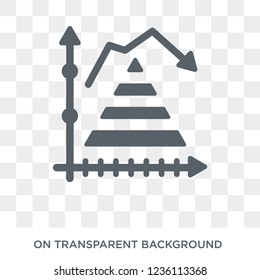 Pyramid chart icon. Pyramid chart design concept from  collection. Simple element vector illustration on transparent background.