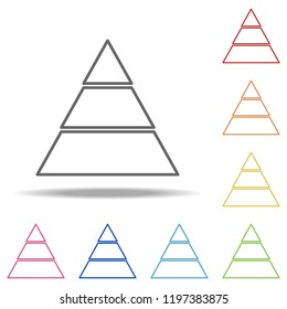 pyramid chart icon. Elements of Finance and chart in multi colored icons. Simple icon for websites, web design, mobile app, info graphics