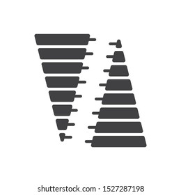 Pyramid chart icon. flat simple pictogram. Business Infographic vector illustration