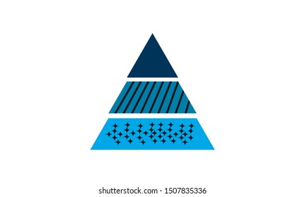 Pyramid Chart icon flat style vector illustration.