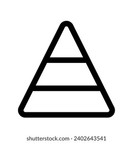 pyramid chart icon, pyramid graph icon, user interface icon, ui ux icon