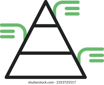 Pyramid Chart Icon image. Suitable for mobile application.