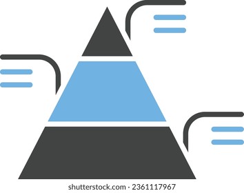 Pyramid Chart Icon image. Suitable for mobile application.