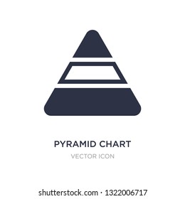 pyramid chart icon on white background. Simple element illustration from Analytics concept. pyramid chart sign icon symbol design.