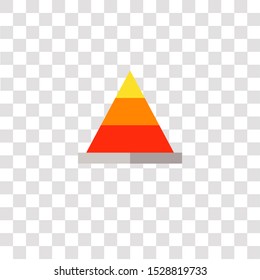 pyramid chart icon sign and symbol. pyramid chart color icon for website design and mobile app development. Simple Element from business and office collection for mobile concept and web apps icon.