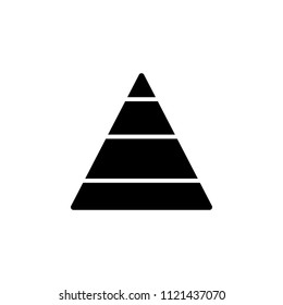 Pyramid chart icon. Simple finance pyramide symbol. Trendy flat ui sign design. Logo illustration.