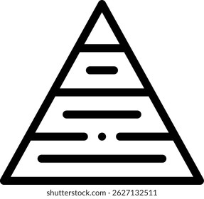 pyramid chart icon. Thin Linear Style Design Isolated On White Background