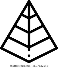 pyramid chart icon. Thin Linear Style Design Isolated On White Background