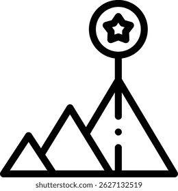 pyramid chart icon. Thin Linear Style Design Isolated On White Background