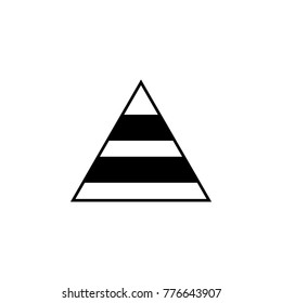 Pyramid chart icon. Trend diagram element icon. Business analytics concept design icon. Signs and symbols icon for websites, web design, mobile, info graphics on white background