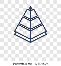 Pyramid chart icon. Trendy Pyramid chart logo concept on transparent background from Startup Strategy and Success collection