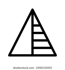 Pyramid Chart Icon Vector Symbol Design Illustration