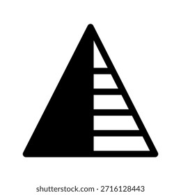 Ilustração de design de símbolo de vetor de ícone de gráfico de pirâmide