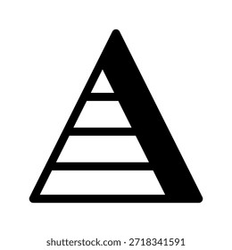 Ilustração de design de símbolo de vetor de ícone de gráfico de pirâmide