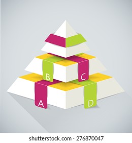 Pyramid chart for infographics template